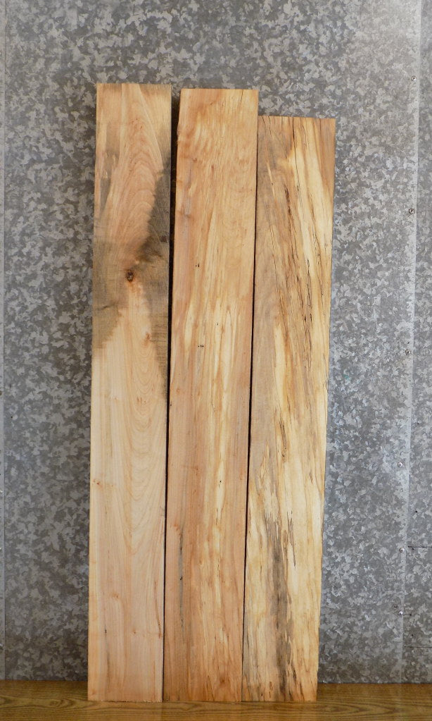 3- Reclaimed Maple Kiln Dried Lumber Boards/Wall Shelf Slabs 43144