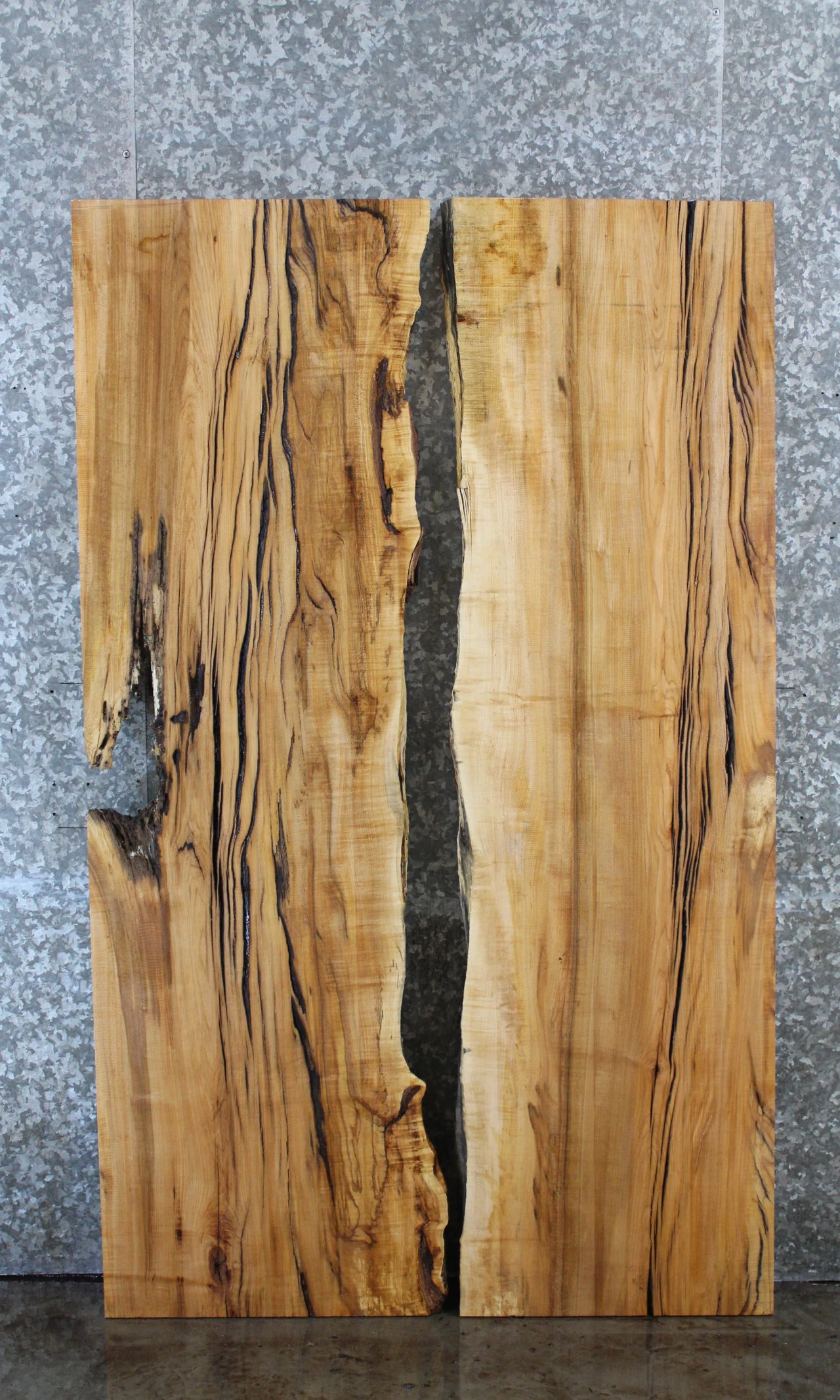 2- Live Edge Spalted Maple Dining Table Top - Epoxy Project 4339-4340