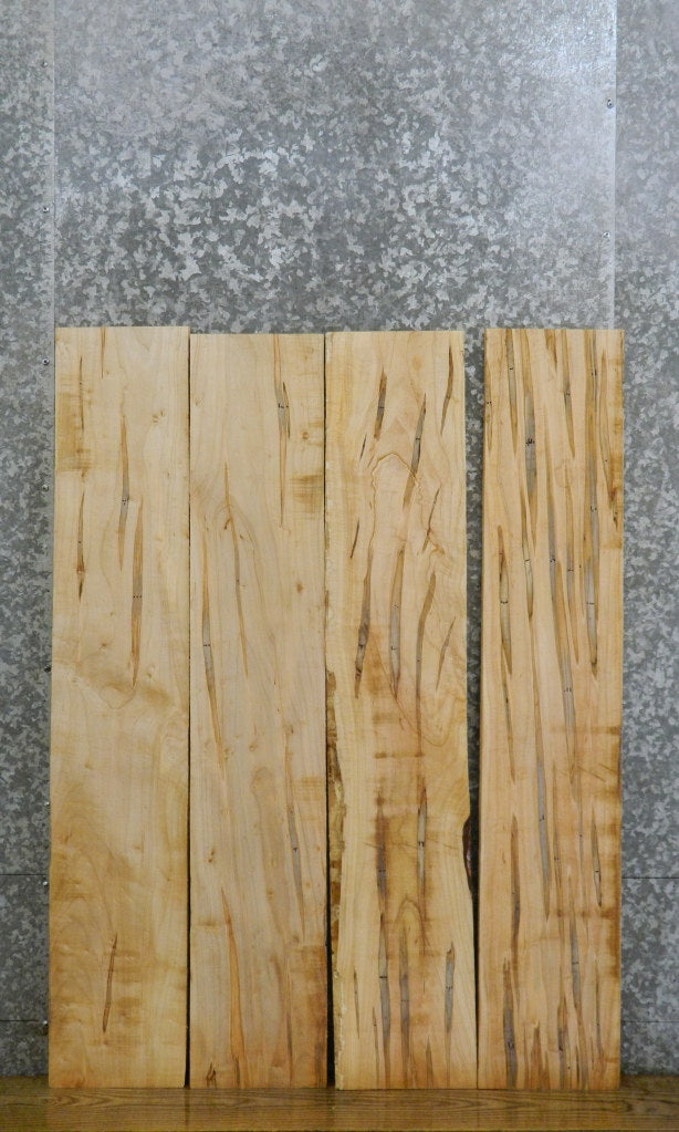 4- Reclaimed Ambrosia Maple Lumber Boards/Craft Pack 7252