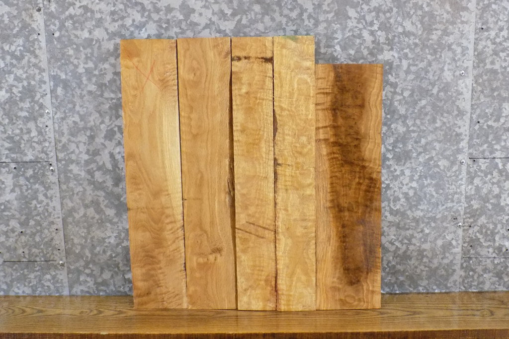 5- Figured White Oak Rustic Kiln Dried Lumber Boards/Craft Pack 11573-11574