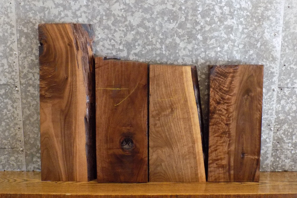 4- Black Walnut Reclaimed Kiln Dried Lumber Boards/Craft Pack 13509-13510