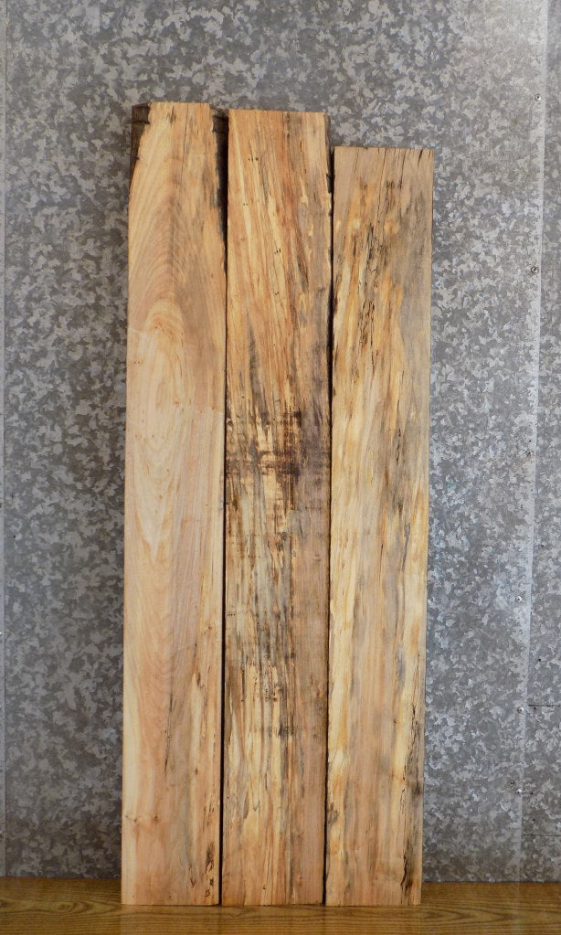 3- Reclaimed Maple Kiln Dried Lumber Boards/Wall Shelf Slabs 43144