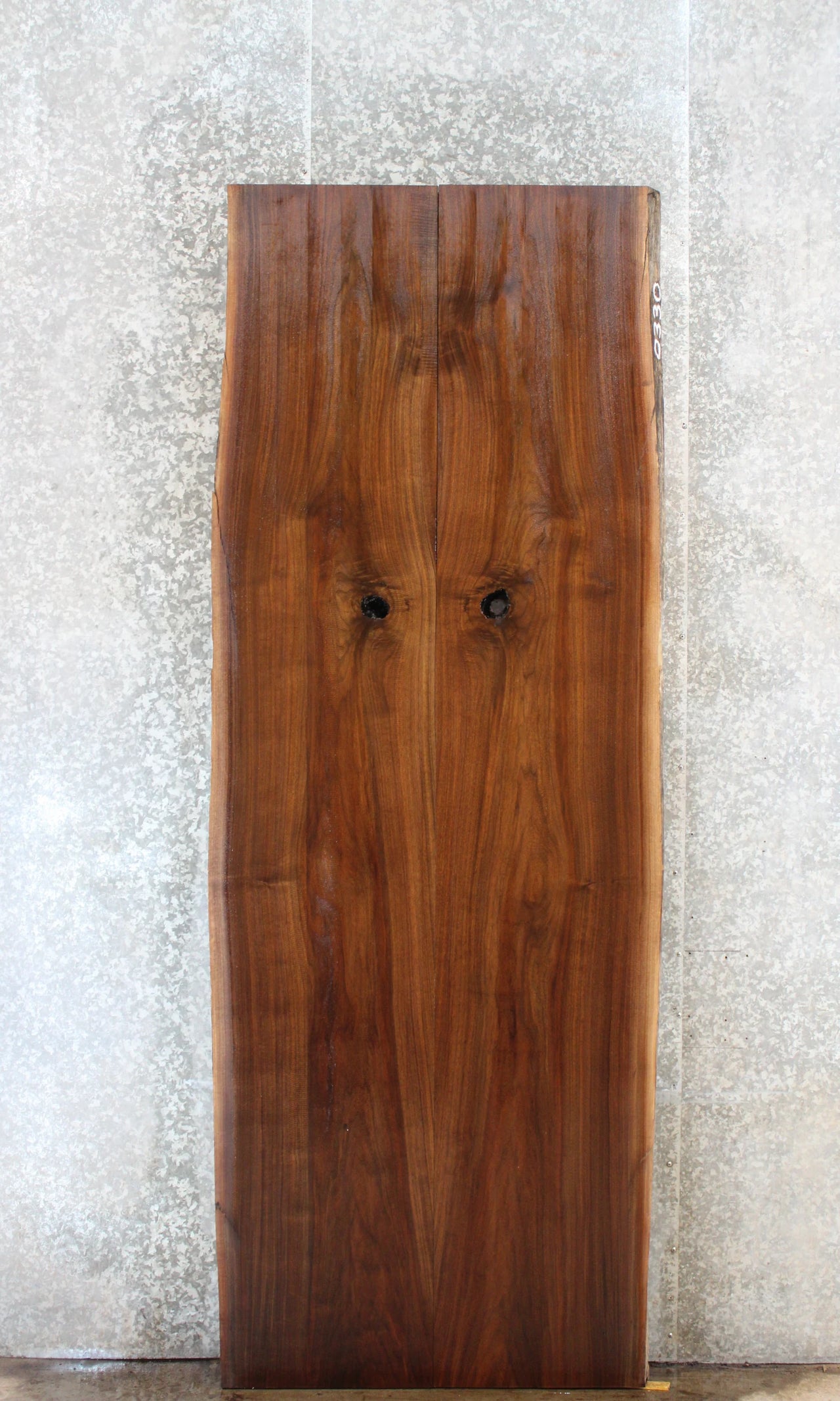 2- Bookmatched Live Edge Black Walnut Conference Table Top 976-977