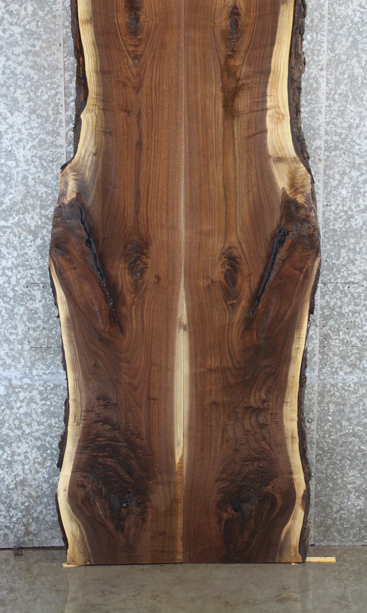 2- Live Edge Bookmatched Black Walnut Bar/Dining Table Top Slabs 1054-1055