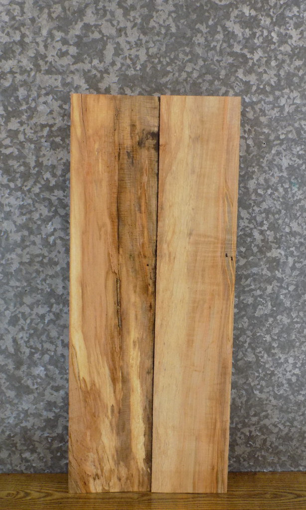 2- Salvaged Kiln Dried Spalted Maple Lumber Boards/Shelf Slabs 44012