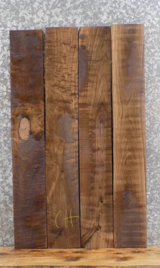4- Reclaimed Black Walnut Craftwood/Lumber Boards 44049
