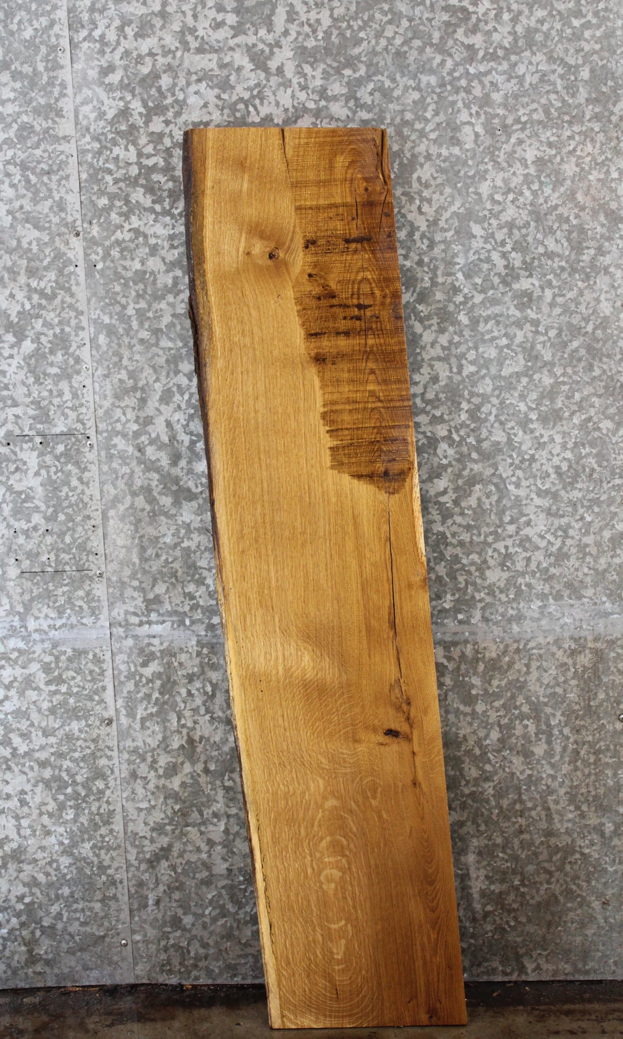 Live Edge Oak Book Shelf Slab, Lumber Board, Wood 4422