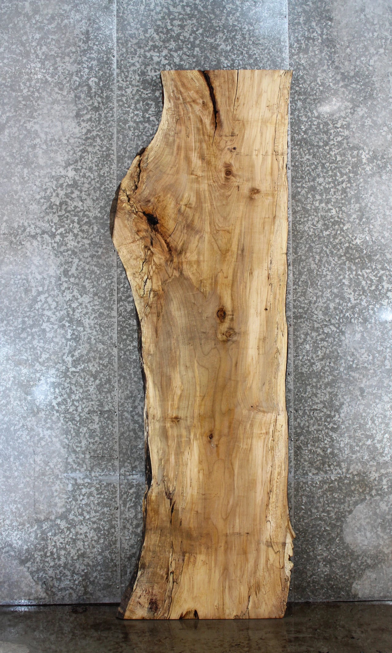 Highly Figured Maple Live Edge Desk/Bar Top Slab 45001