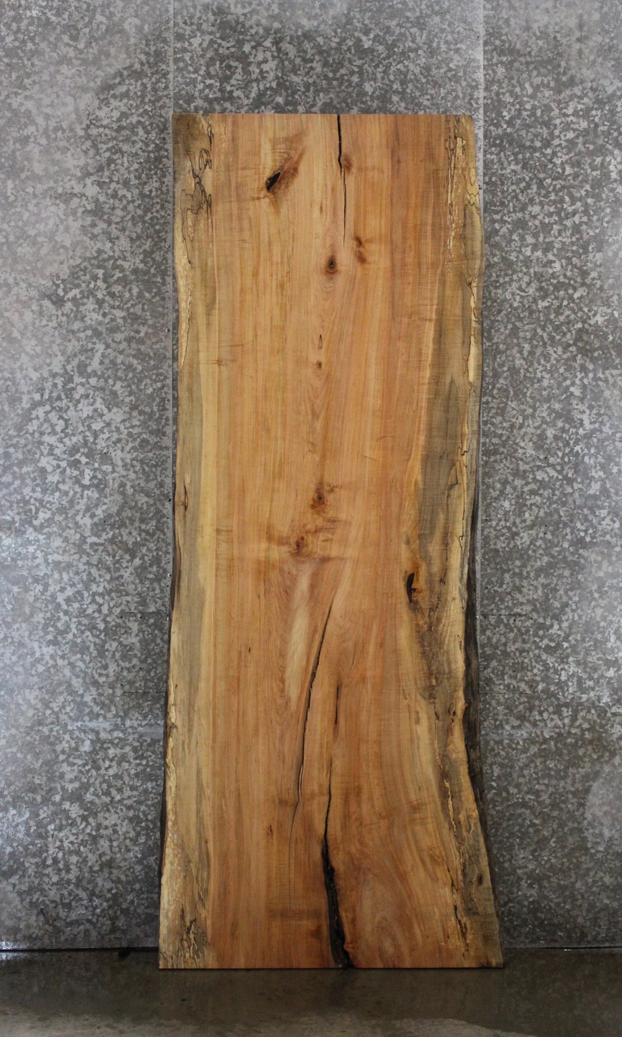 Live Edge Wood Slab, Spalted Maple Wide Desk Slab 45005