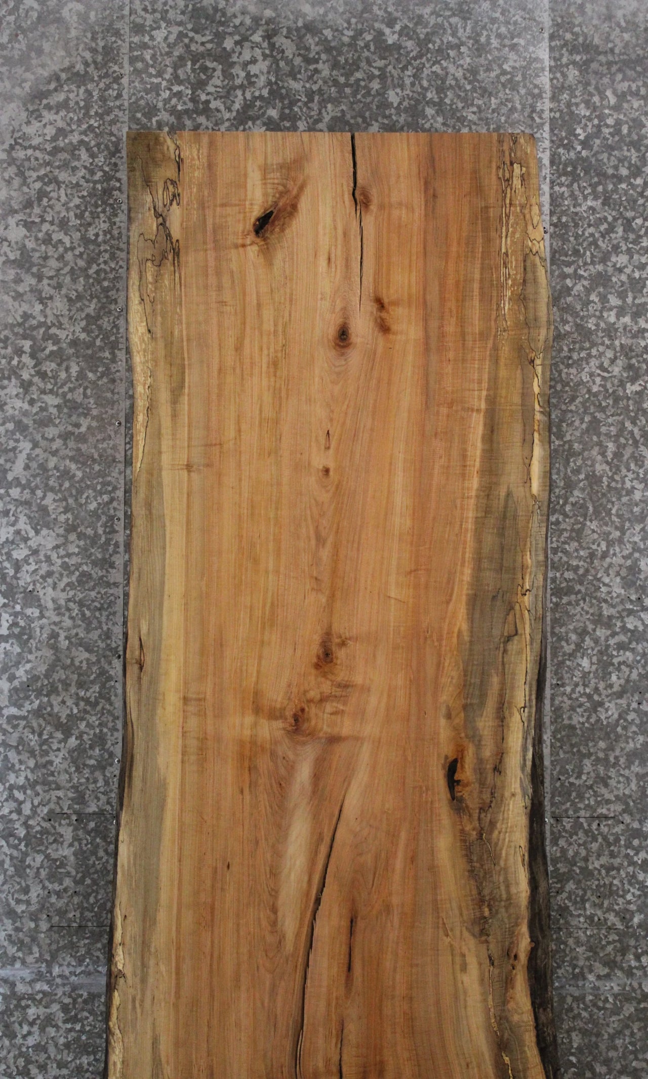 Live Edge Wood Slab, Spalted Maple Wide Desk Slab 45005