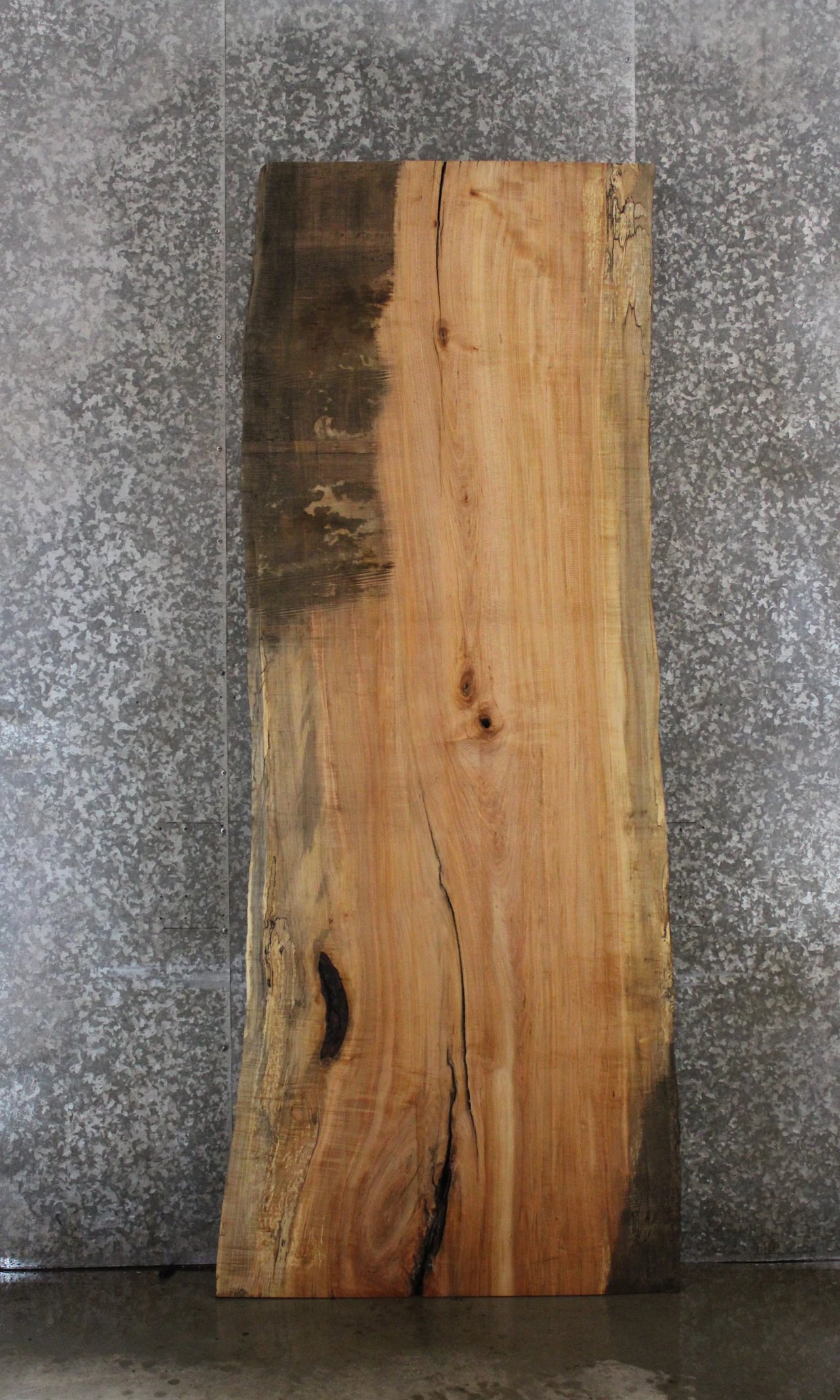 Live Edge Wood Slab, Spalted Maple Wide Desk Slab 45005