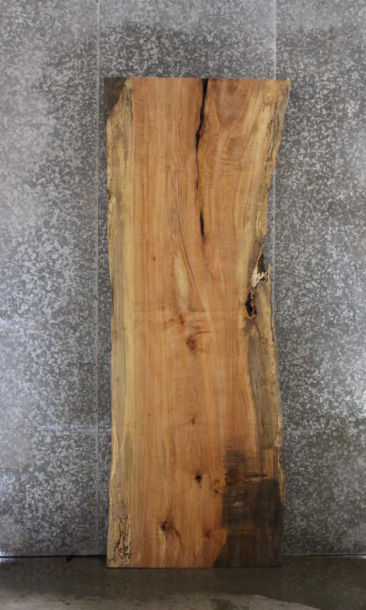 Spalted Maple Computer Desk Slab/Bar Top, Live Edge Wood 45006