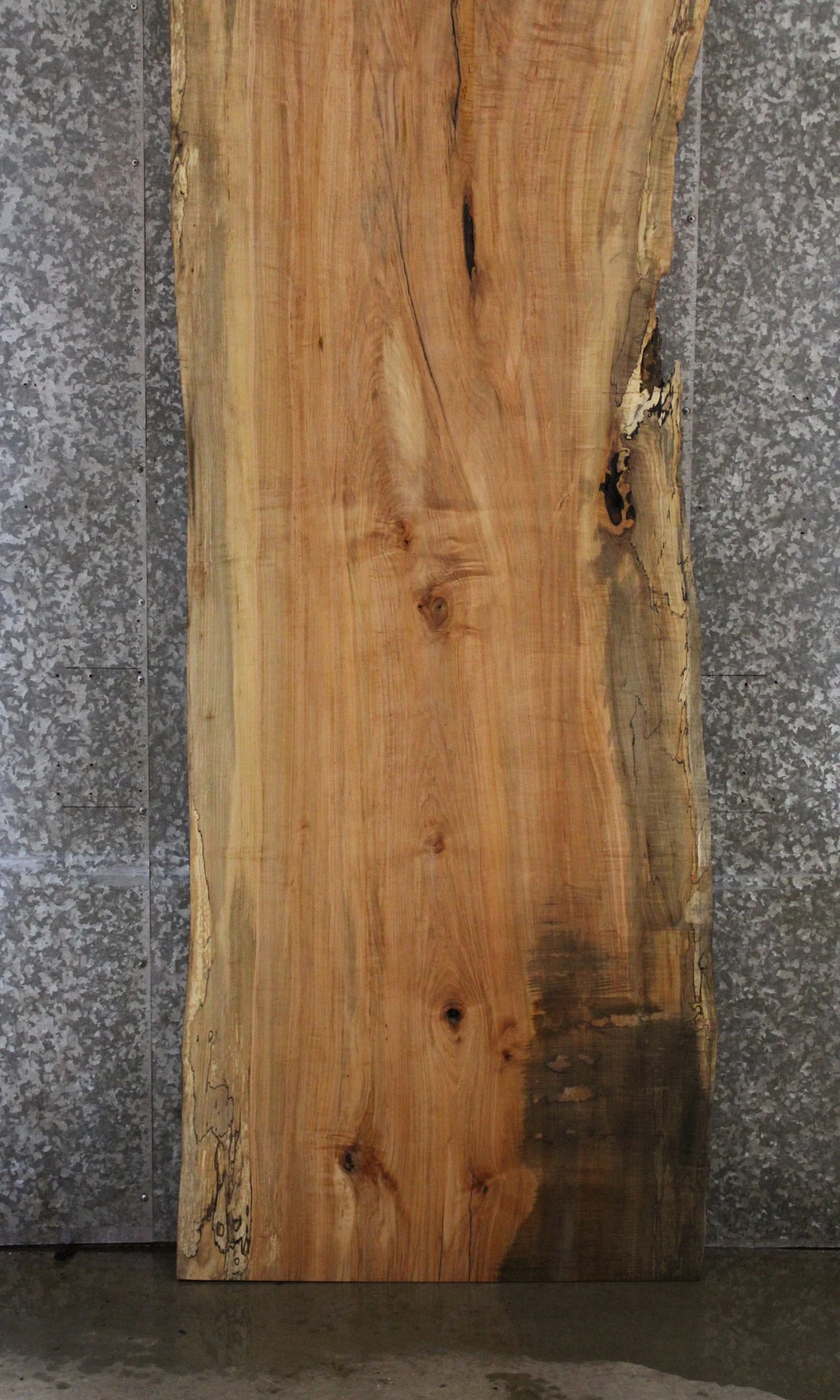 Spalted Maple Computer Desk Slab/Bar Top, Live Edge Wood 45006