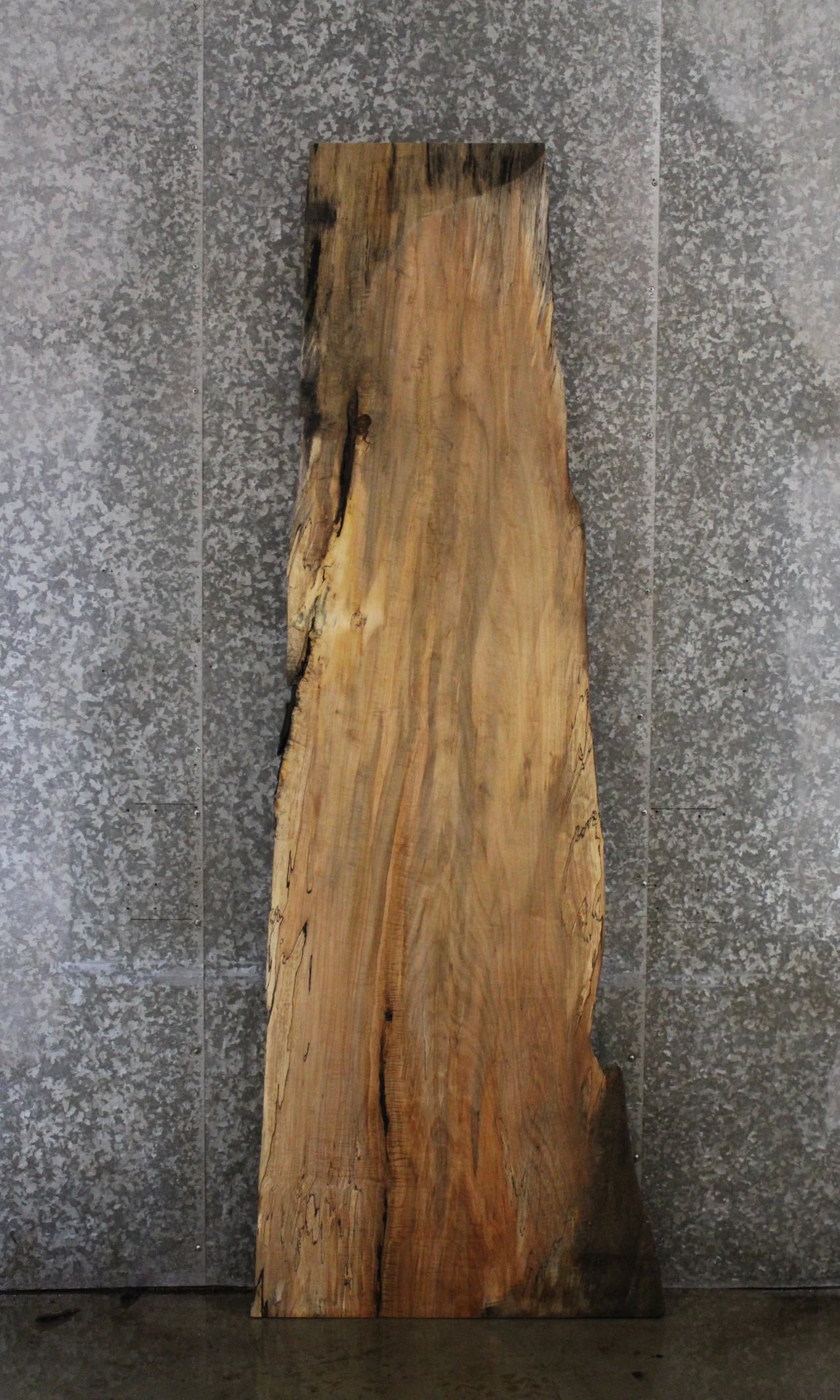Spalted Maple Desk Top Slab, Live Edge Wood 45010