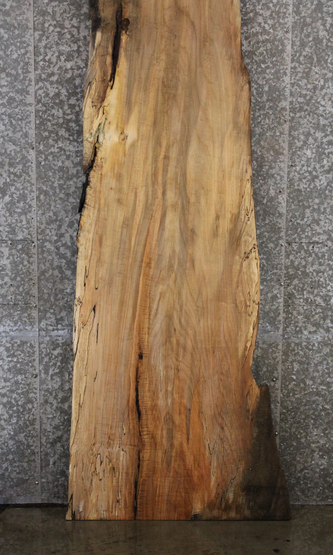 Spalted Maple Desk Top Slab, Live Edge Wood 45010