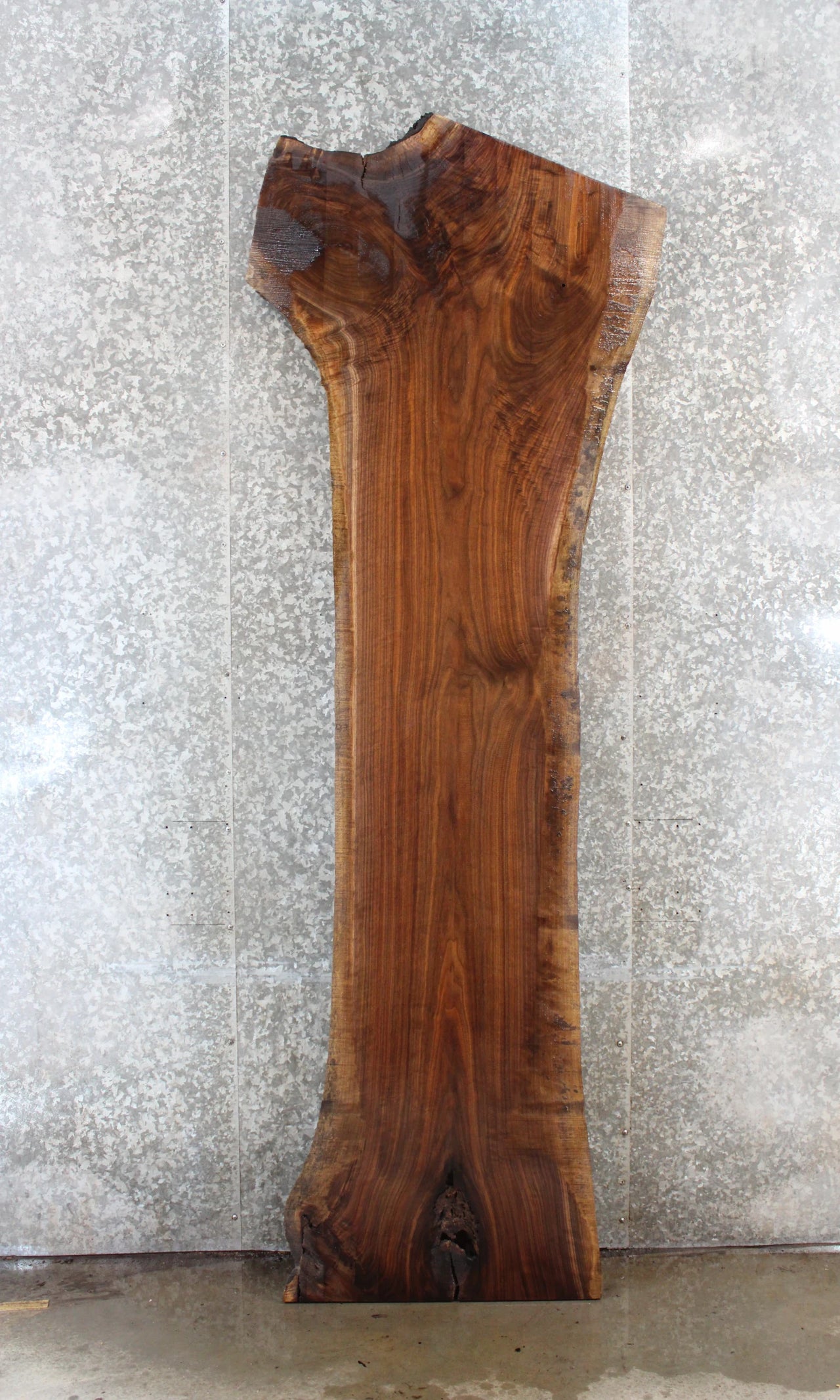 Salvaged Black Walnut Live Edge Desk/Bar Top Crotch Slab 45039