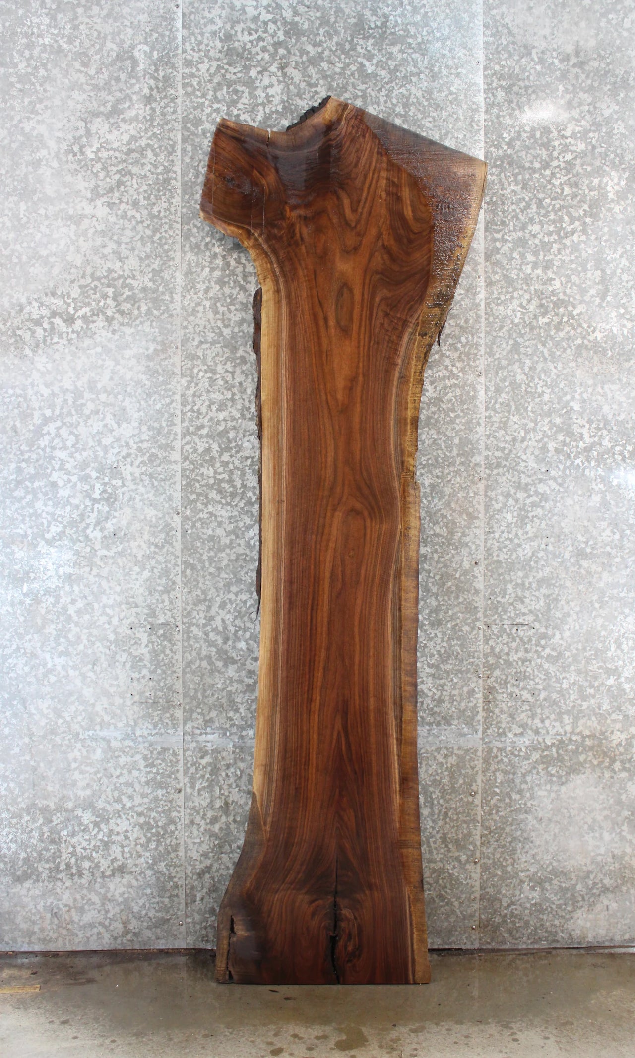 Reclaimed Live/Natural Edge Black Walnut Bar/Desk Top 45040