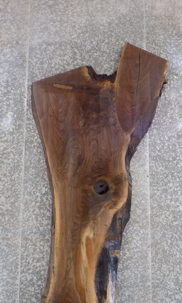 Reclaimed Black Walnut Live Edge Bar/Table Top Wood Slab 45059