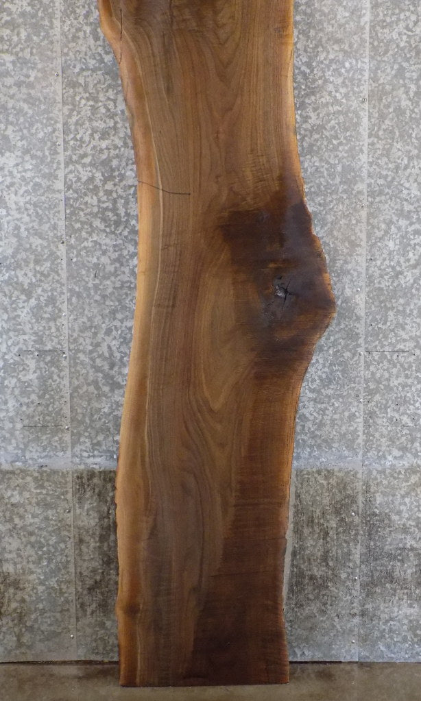 Reclaimed Black Walnut Live Edge Bar/Table Top Wood Slab 45059