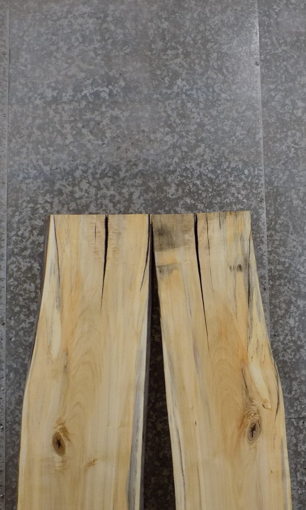2- Live Edge Cottonwood Bookmatched Bar/Table Top Slabs CLOSEOUT 4515-4516