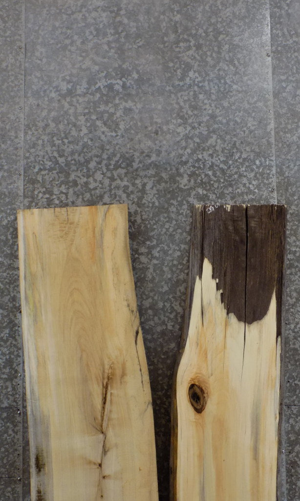 2- Live Edge Cottonwood Bookmatched Bar/Table Top Slabs CLOSEOUT 4515-4516