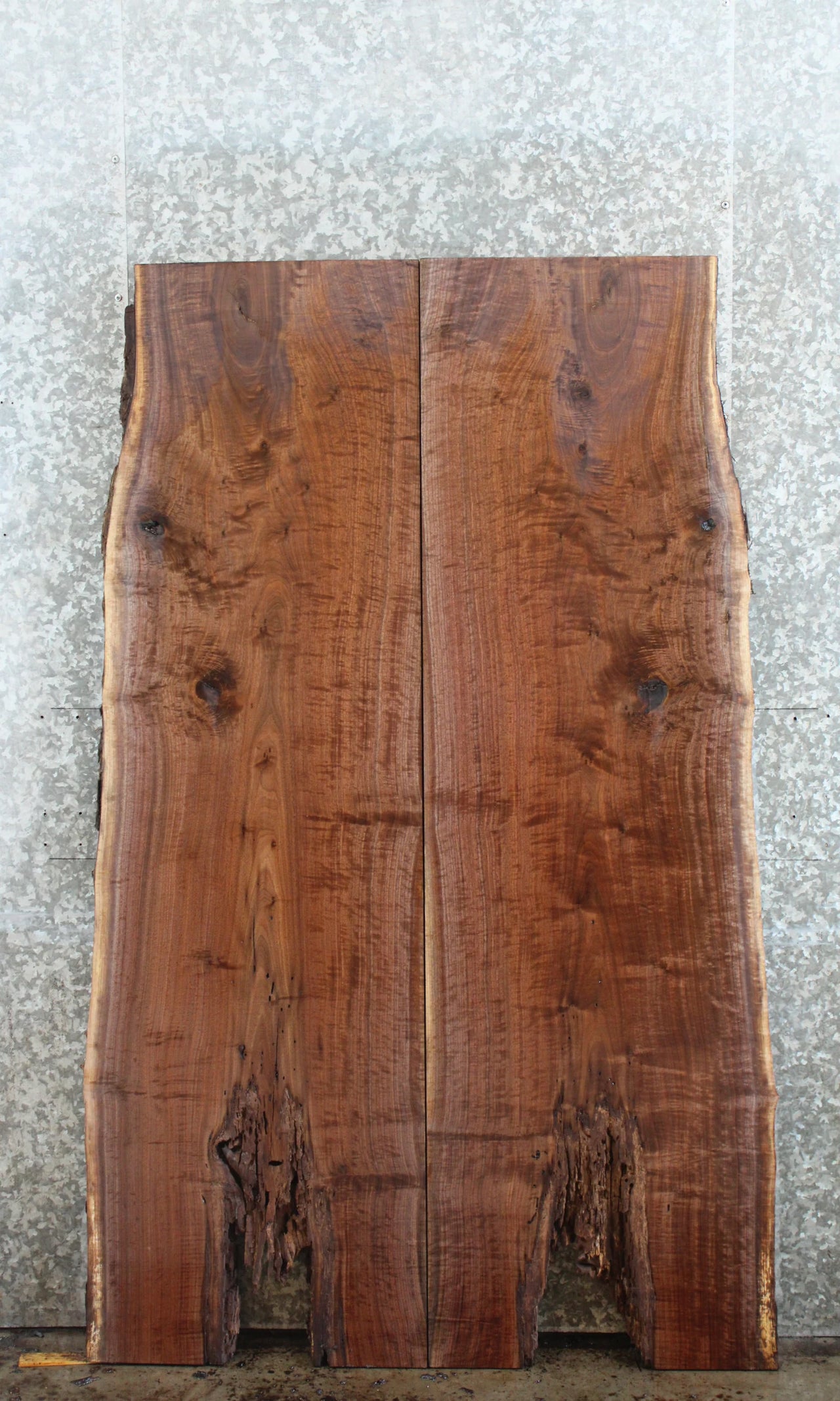 2- Live Edge Black Walnut Kitchen/Dining Table Top 4539-4540