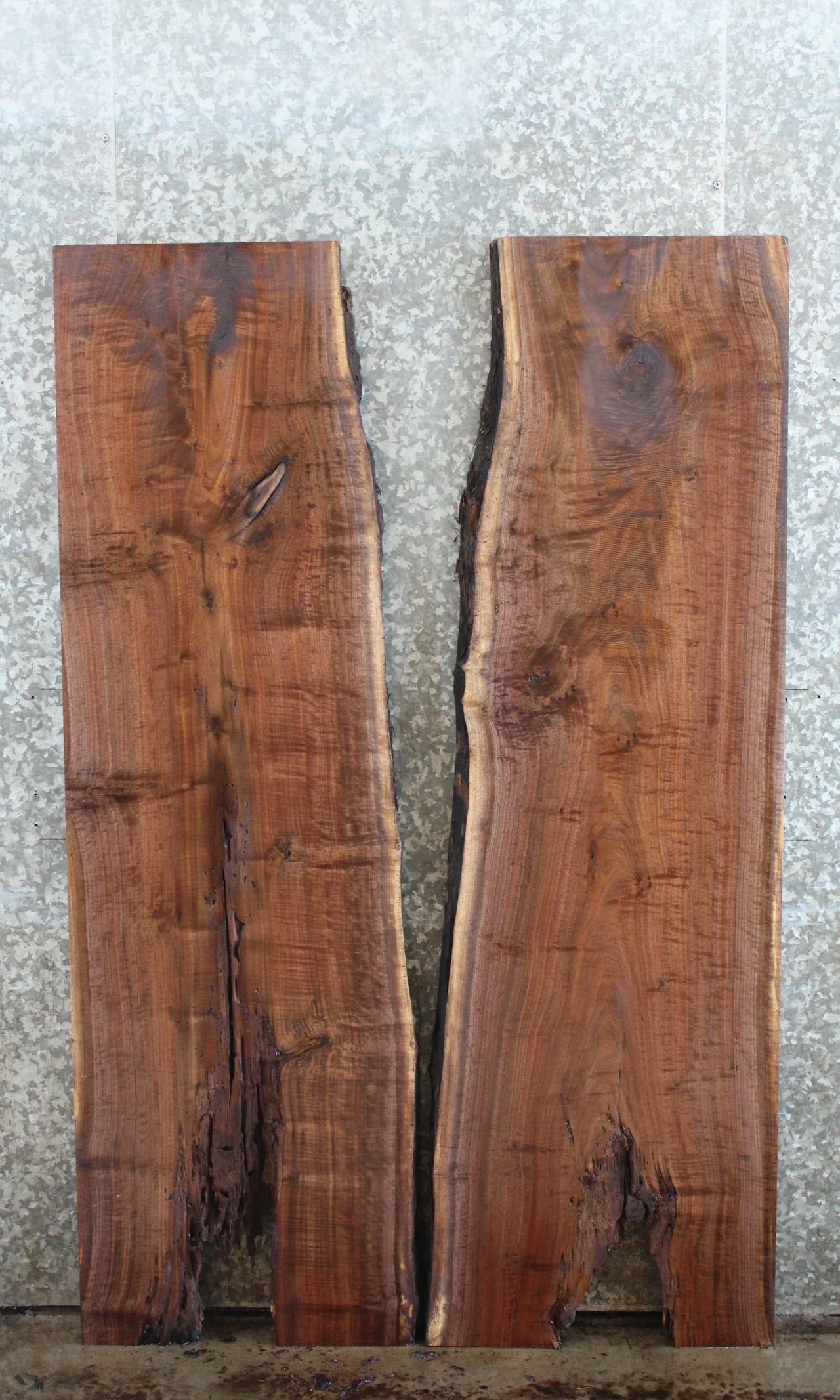 2- Live Edge Black Walnut Kitchen/Dining Table Top 4539-4540
