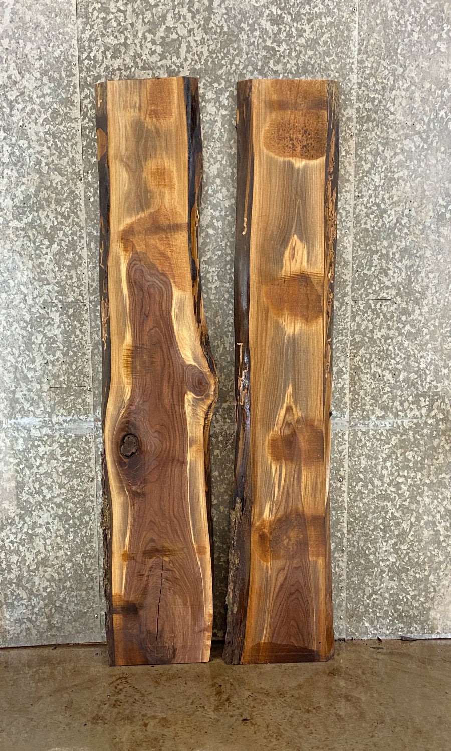 2- Live Edge Black Walnut Bar Top/River Table Wood Slabs CLOSEOUT 4559-4560