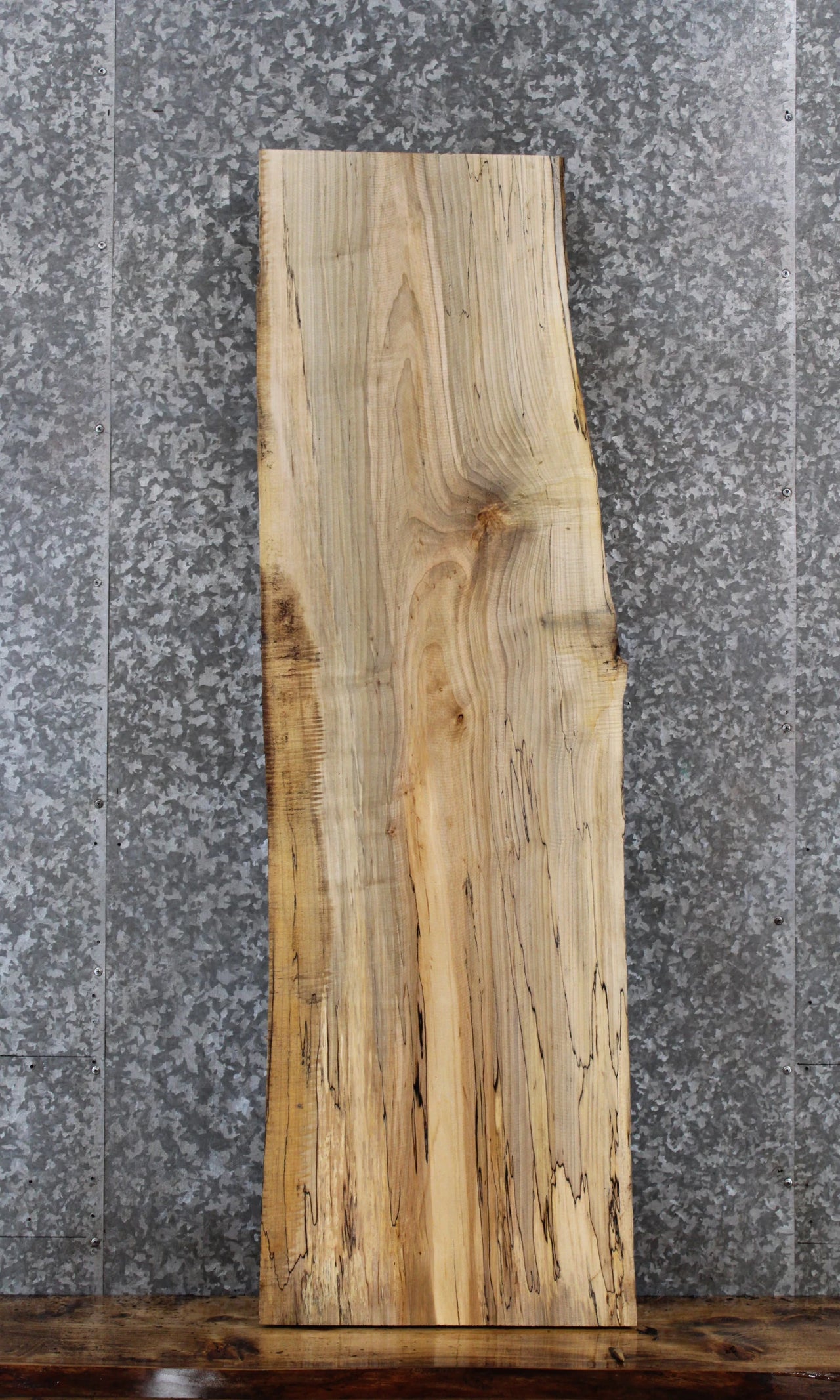 Spalted Maple Live Edge Bench Top/Floating Shelf Slab 4561