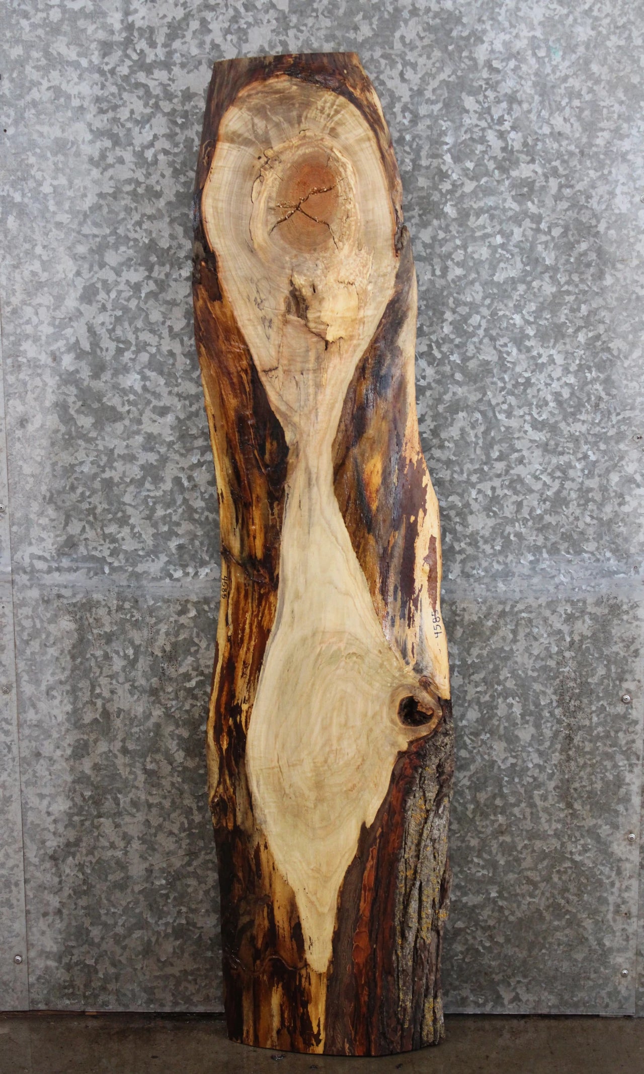 Maple Live Edge Side Table Top/Mantel Slab 4585