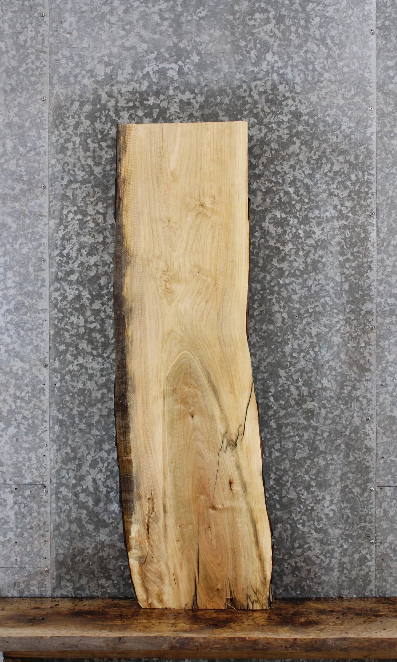 Salvaged Live Edge Maple Slab, Solid Wood Project Slab 459