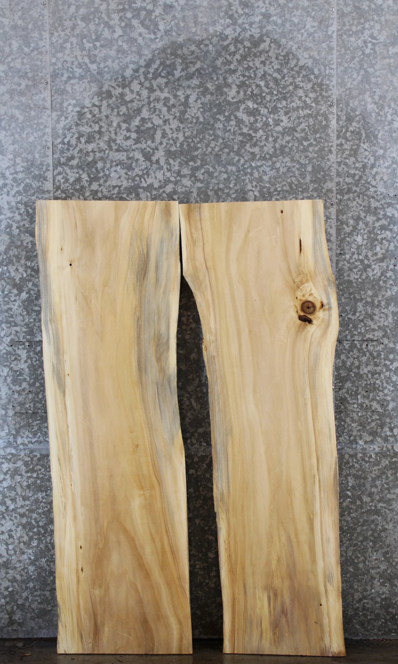 2- Rustic Live Edge Maple Console/Office Desk Top Slabs 4630-4631