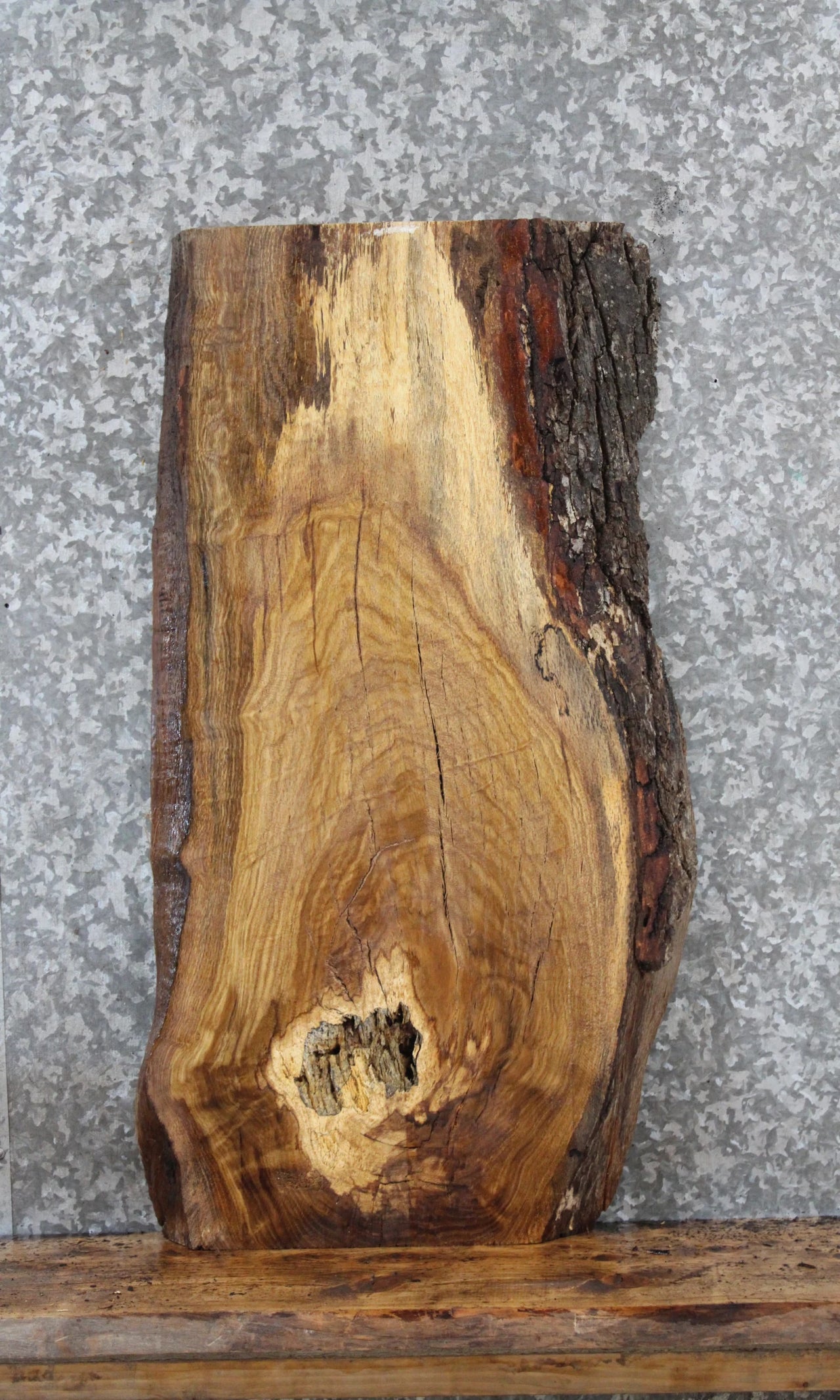 Live Edge White Oak Wood Slab, End Table Top, Charcuterie Slab 4667