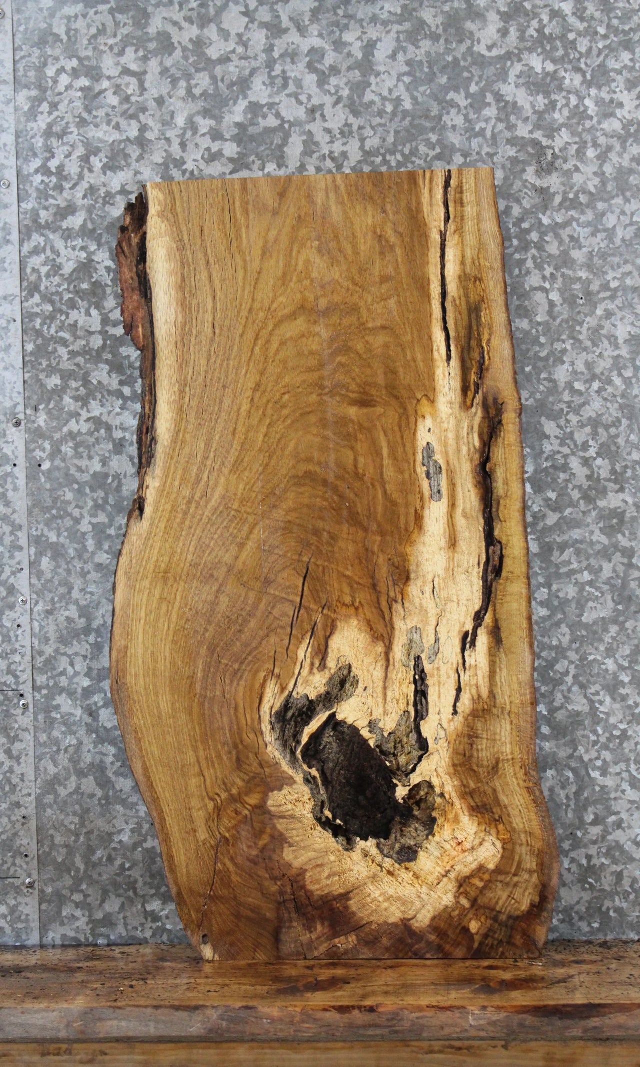 Live Edge White Oak Wood Slab, End Table Top, Charcuterie Slab 4667