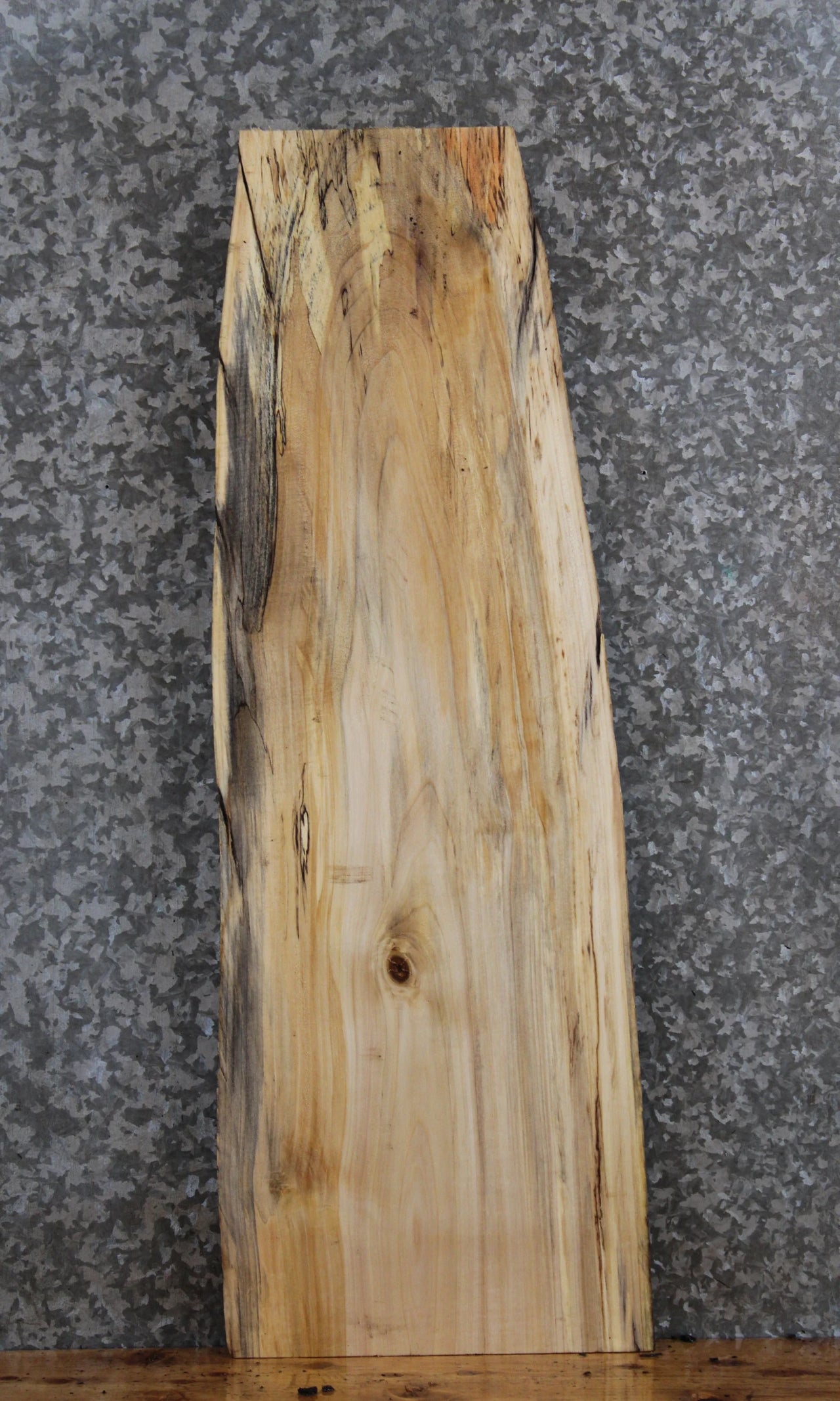Spalted Maple Live Edge Side Table Top/Wall Shelf 4718