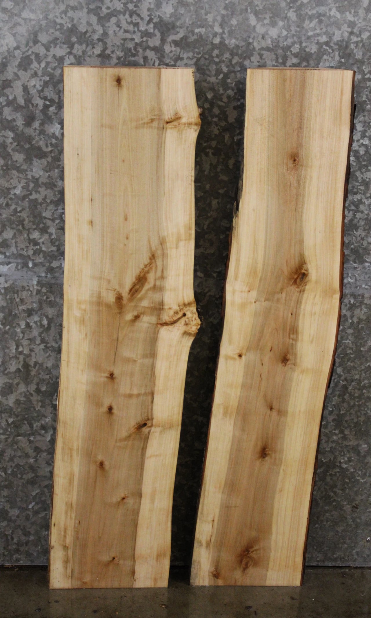2- Maple Live Edge Side Table Tops/Wall Shelves 4781-4782