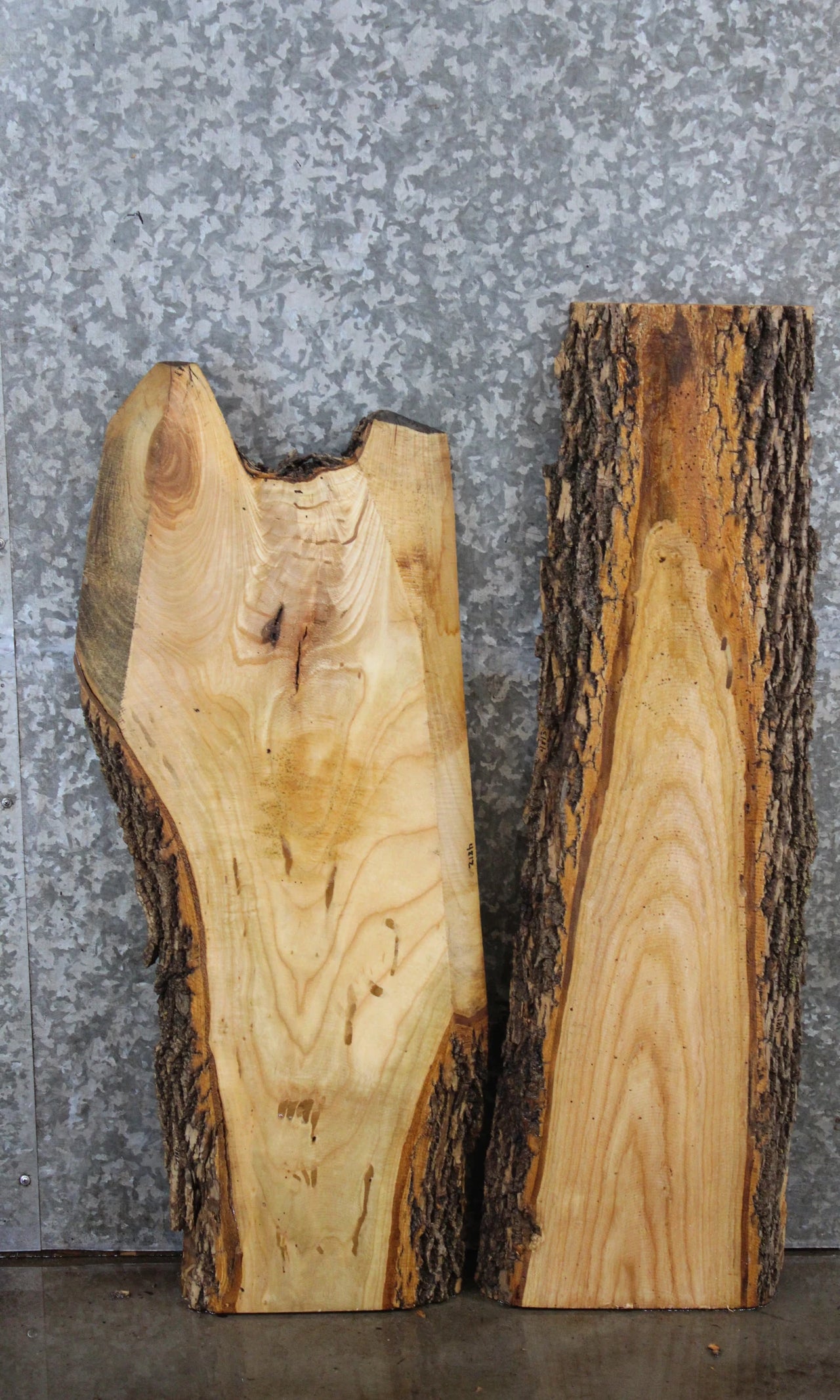 2- Ash Live Edge Side Table Tops/End Table Tops 4812-4813