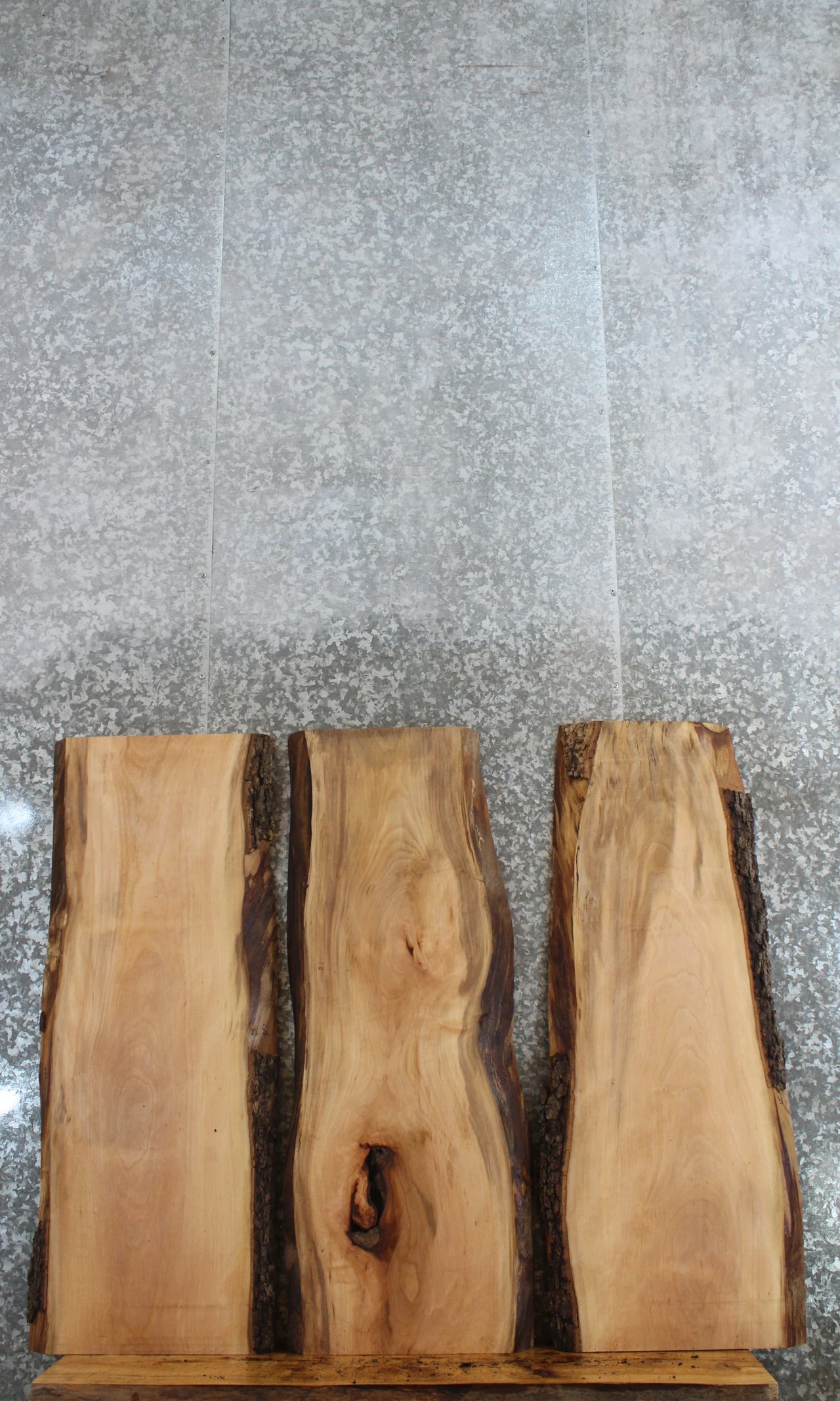 3- Live Edge Maple Slabs, Sofa/Side Table Tops, Solid Wood 487-489