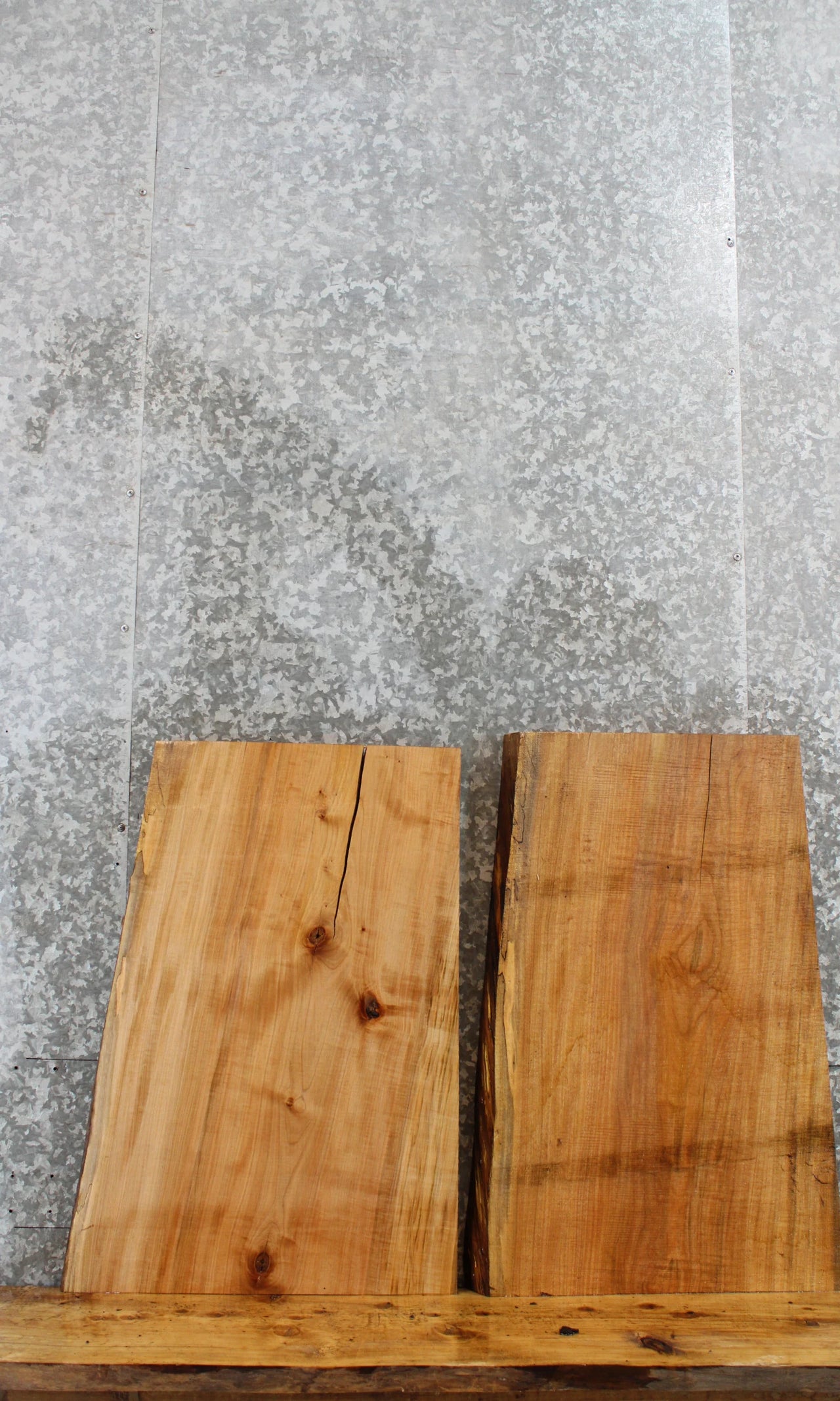 2- Maple Live Edge Charcuterie Slabs/Taxidermy Boards CLOSEOUT 4982-4983