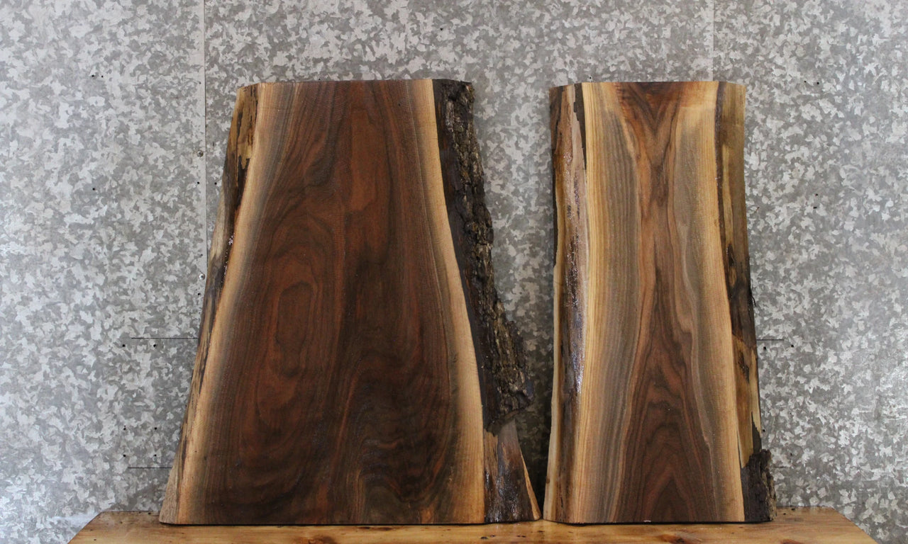 2- Black Walnut Live Edge End Table Charcuterie Slab Combo 5051,5053