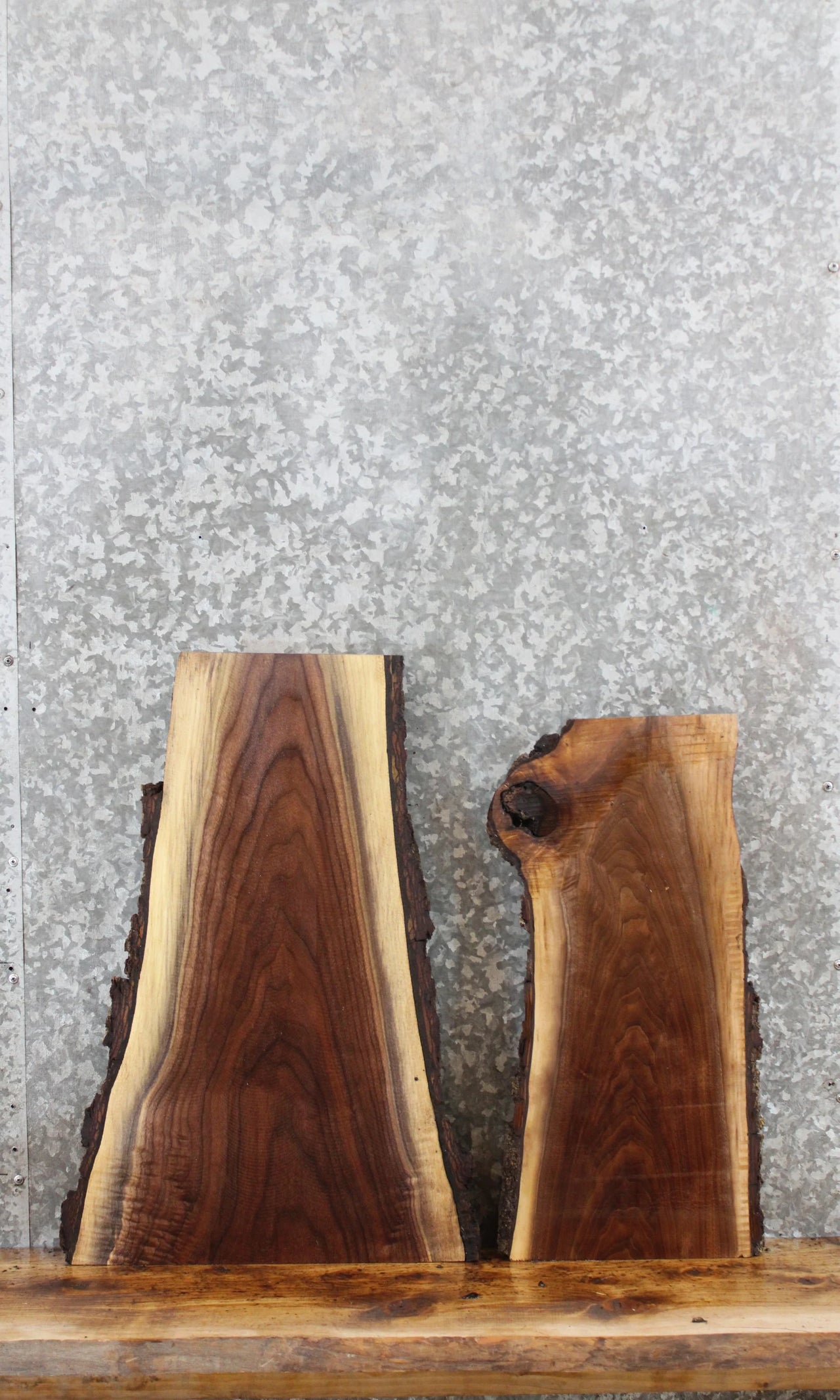 2- Live Edge Black Walnut Charcuterie Boards CLOSEOUT 5059-5060
