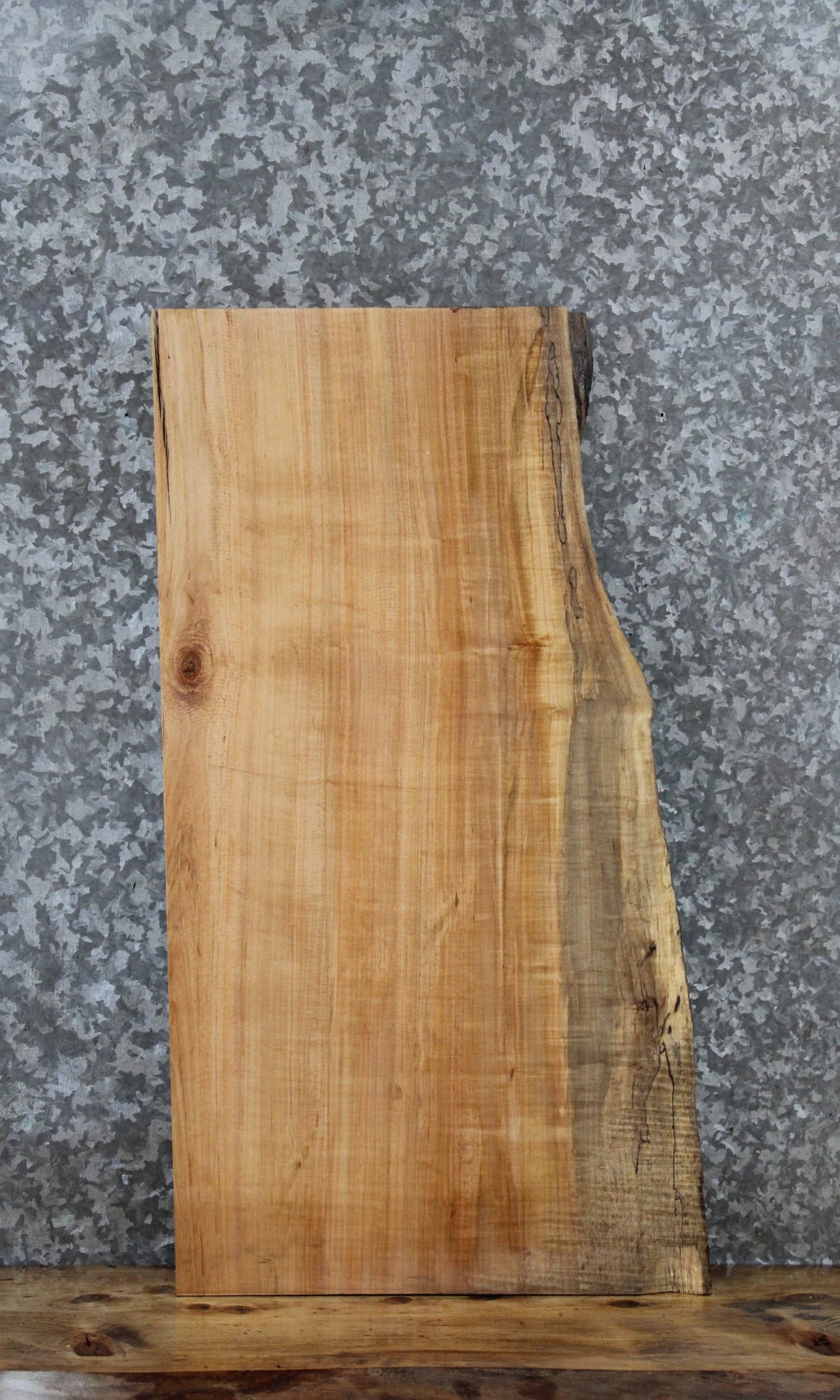 Spalted Maple Live Edge Shelf/End Table Slab 5066