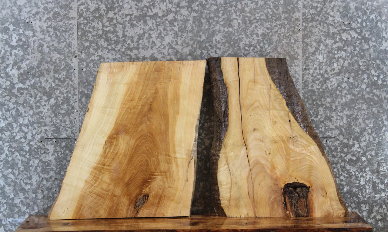 2- Bookmatched Natural Edge Ash Charcuterie Craft Pack CLOSEOUT 5102-5103
