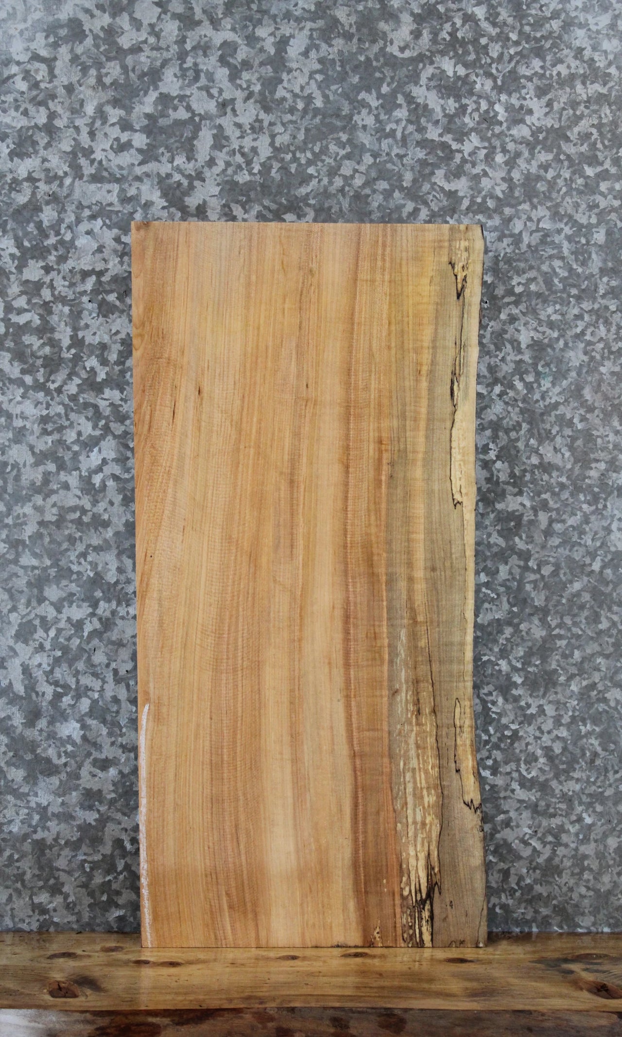 Spalted Maple Live Edge End Table/Shelf Slab 5120