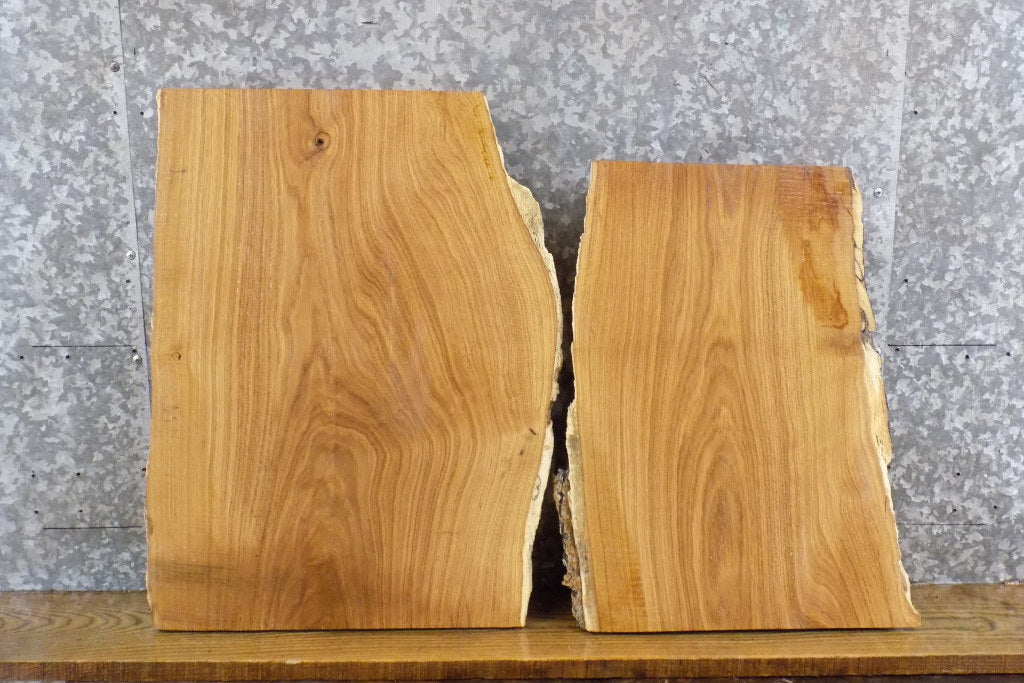 2- Natural Edge Salvaged Red Oak Craft Pack/End Table Top Slabs 5285-5286