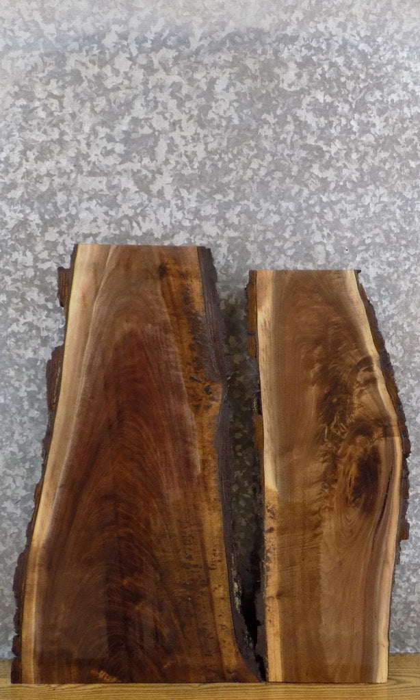 2- Live Edge Black Walnut Rustic End/Entry Table Top Slabs 5302-5303