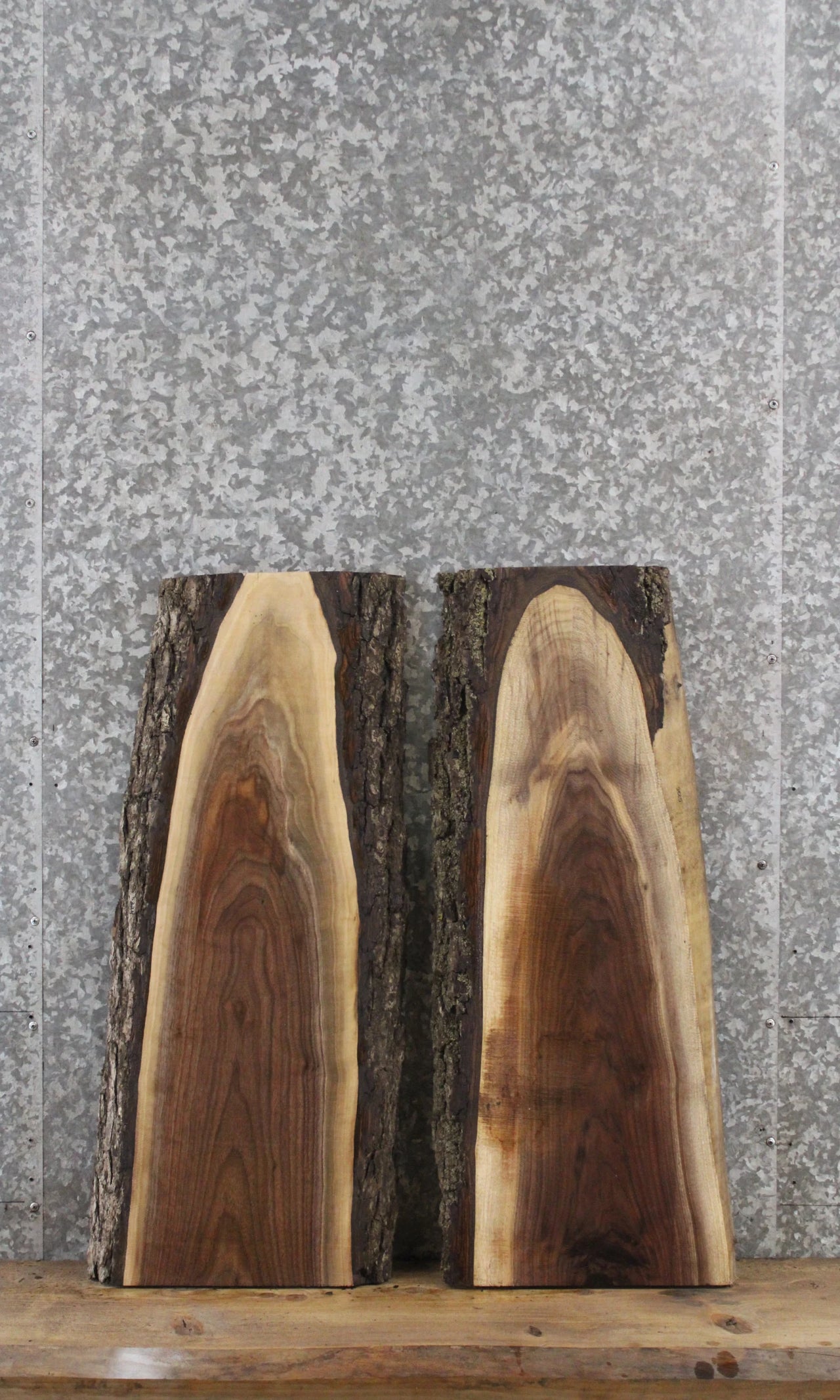 2- Black Walnut Live Edge Charcuterie Boards 5324-5325