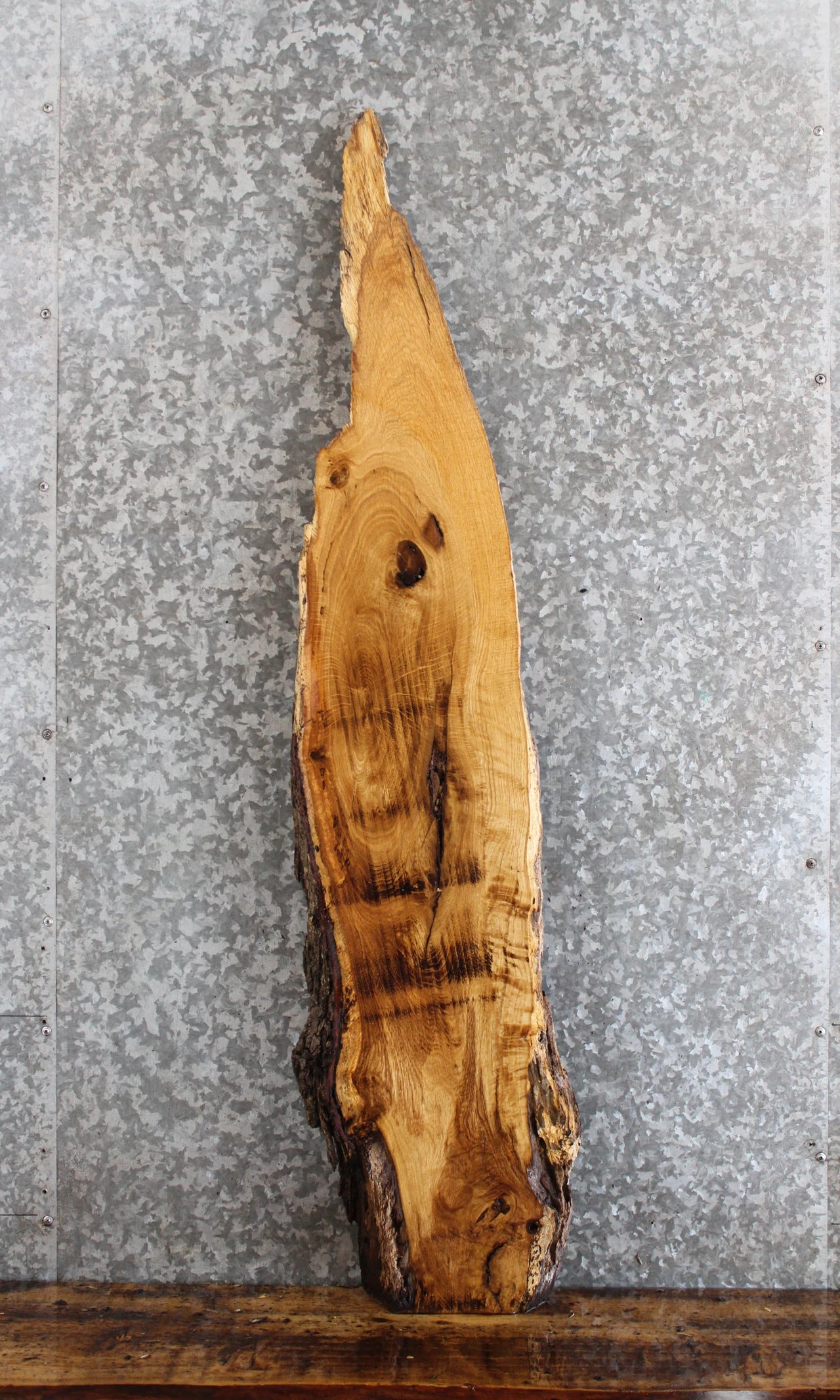 Live Edge White Oak Side Table Top/Wall Shelf Slab 560