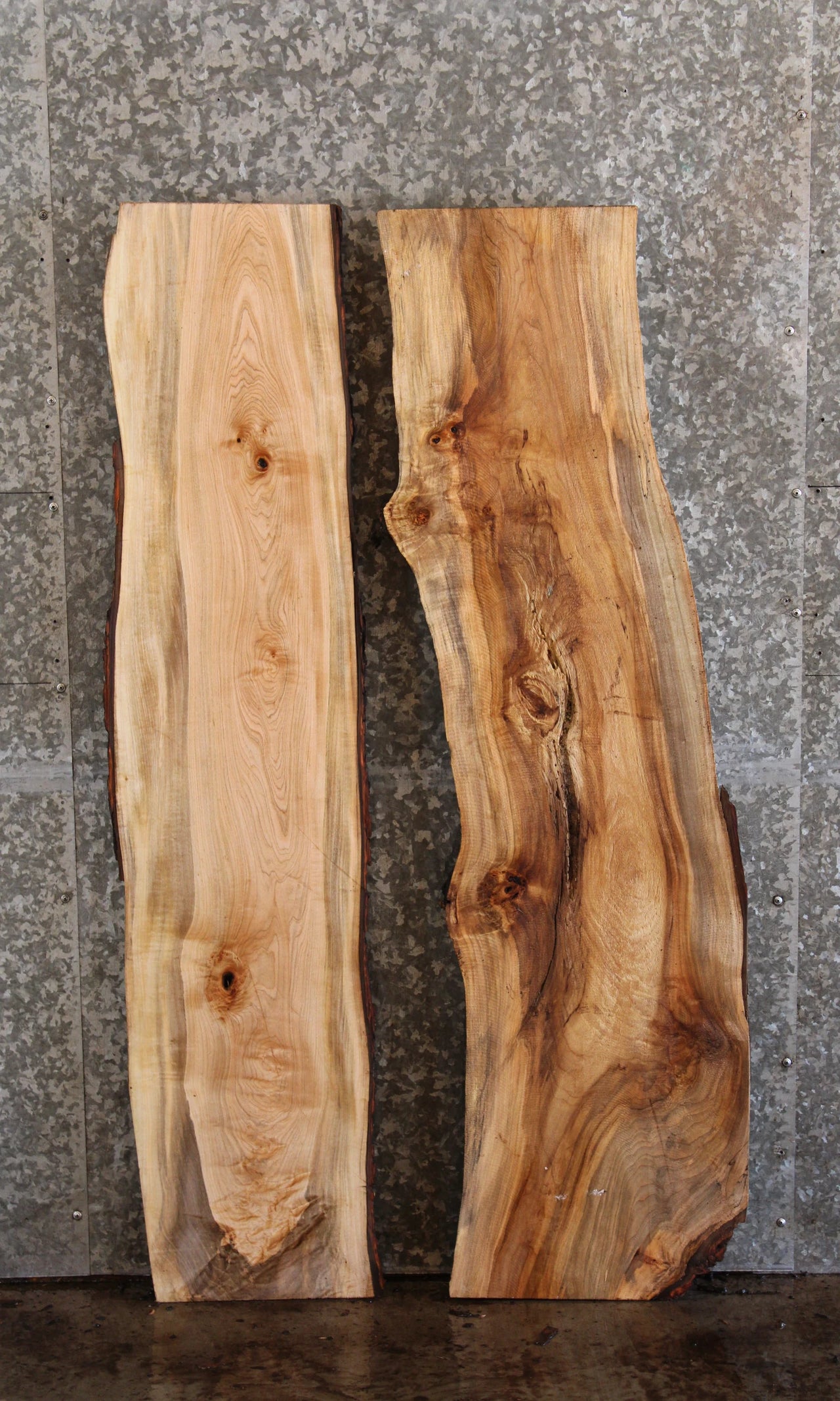 2- Live Edge Maple Wood Slab/Side Table/Wall Shelf 561,565