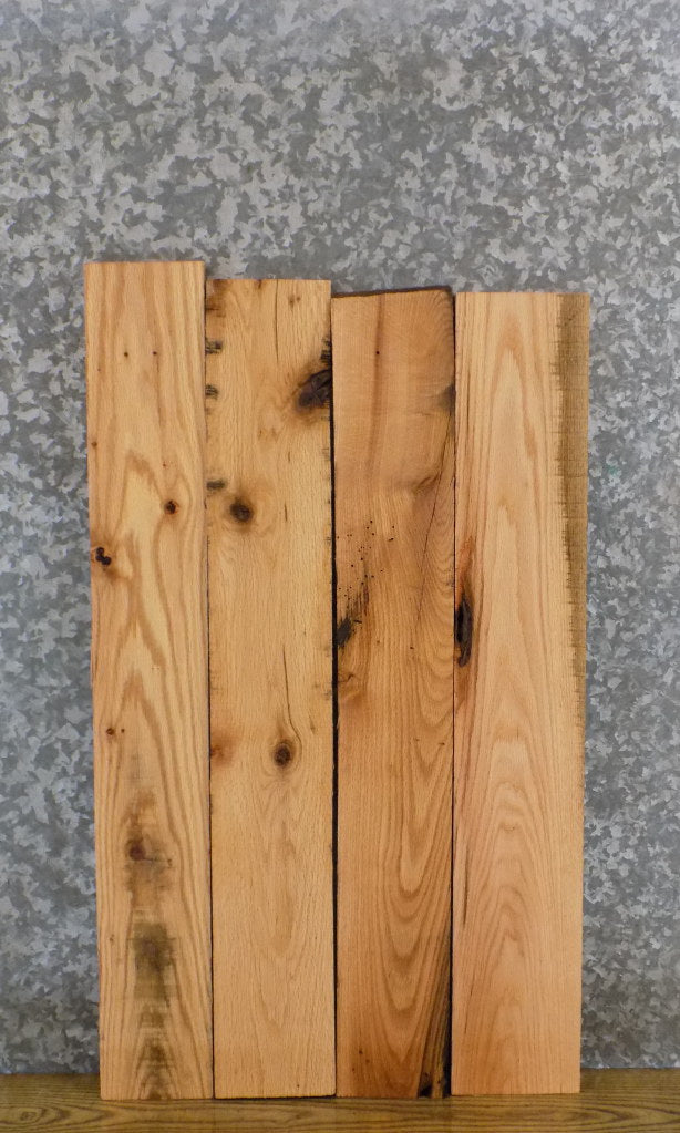 4- Kiln Dried Red Oak Reclaimed Wood Shelf Slabs/Lumber Pack 5705-5708